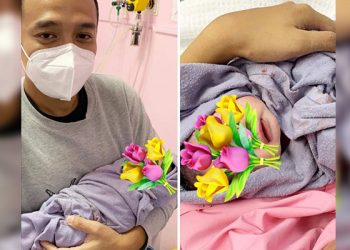 “Selamat Datang My Baby Girl” – Asfan Shah Timang Bayi Perempuan Sulung