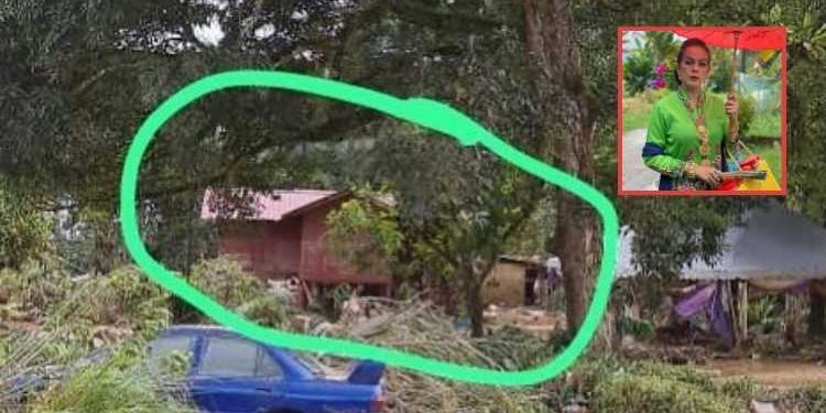 Rumah Mak Yek Dalam Drama Cukup Derita Itu Turut Rosak Akibat Ditenggelami Air Bah