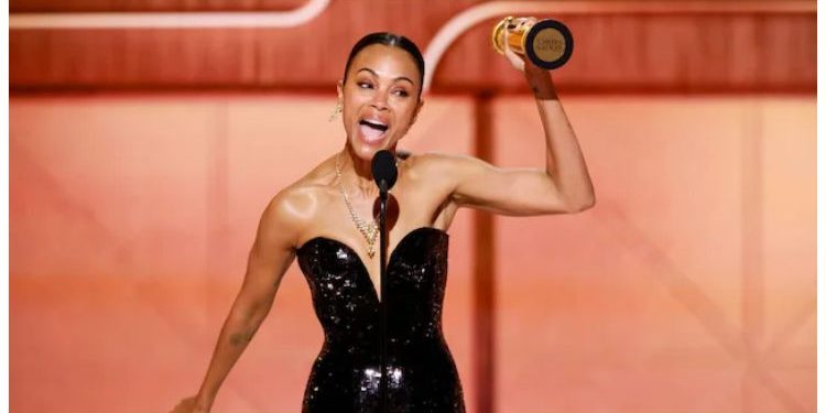 Zoe Saldaña Raih Golden Globe Pertama, Cipta Sejarah Untuk Dominika